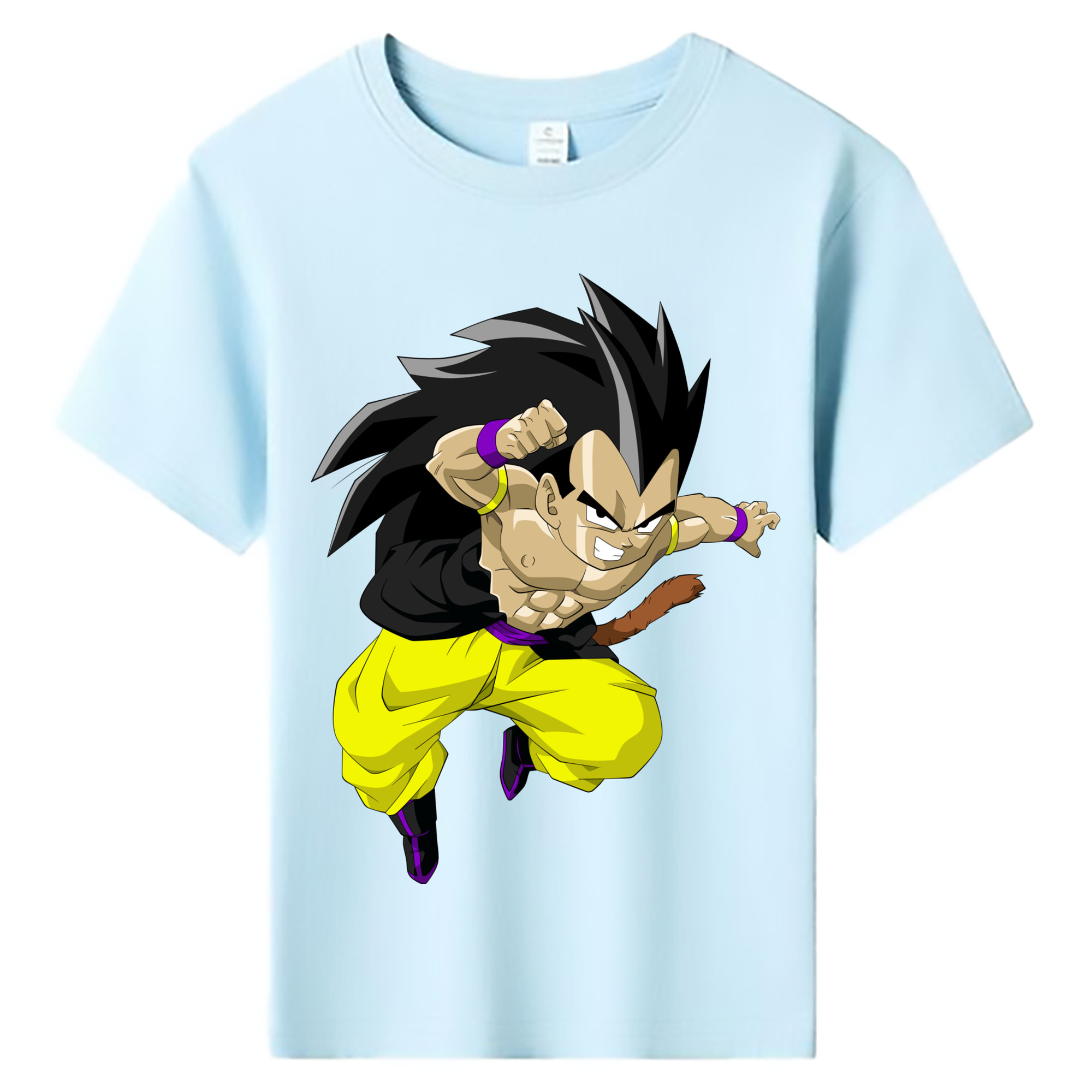 （画像用） ドラゴンボール ベジータ四世（Bejīta Yonsei）DRAGON BALL Vegeta IV 綿100％キッズTシャツ（フロントプリント）